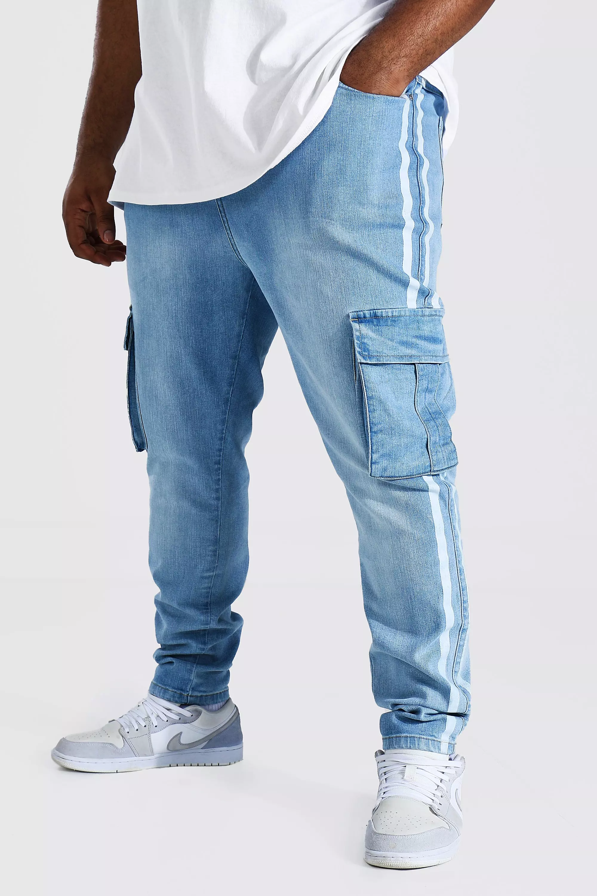 Jeans pant hot sale side stripe